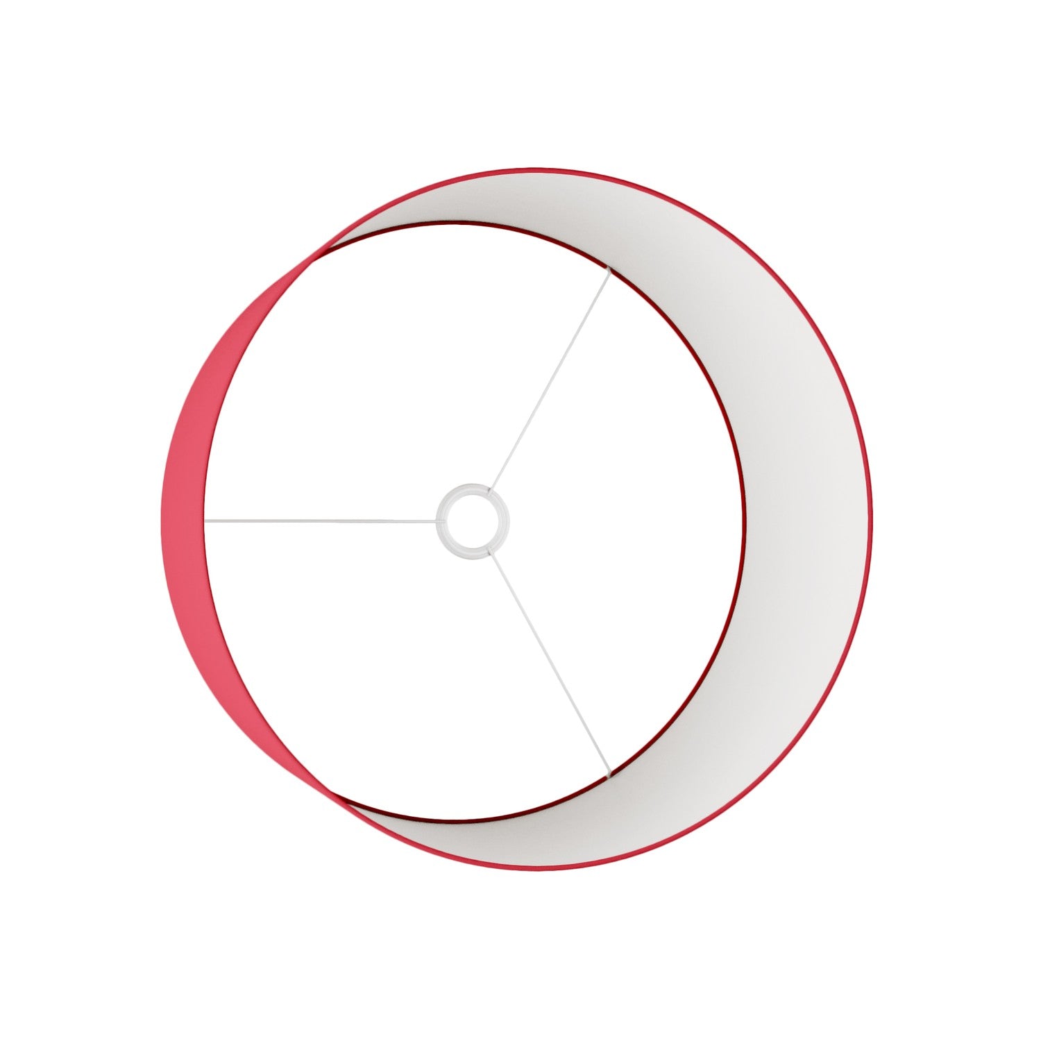 Paralume Cilindro XL in tessuto con attacco E27 - Made in Italy - Teletta Rosso