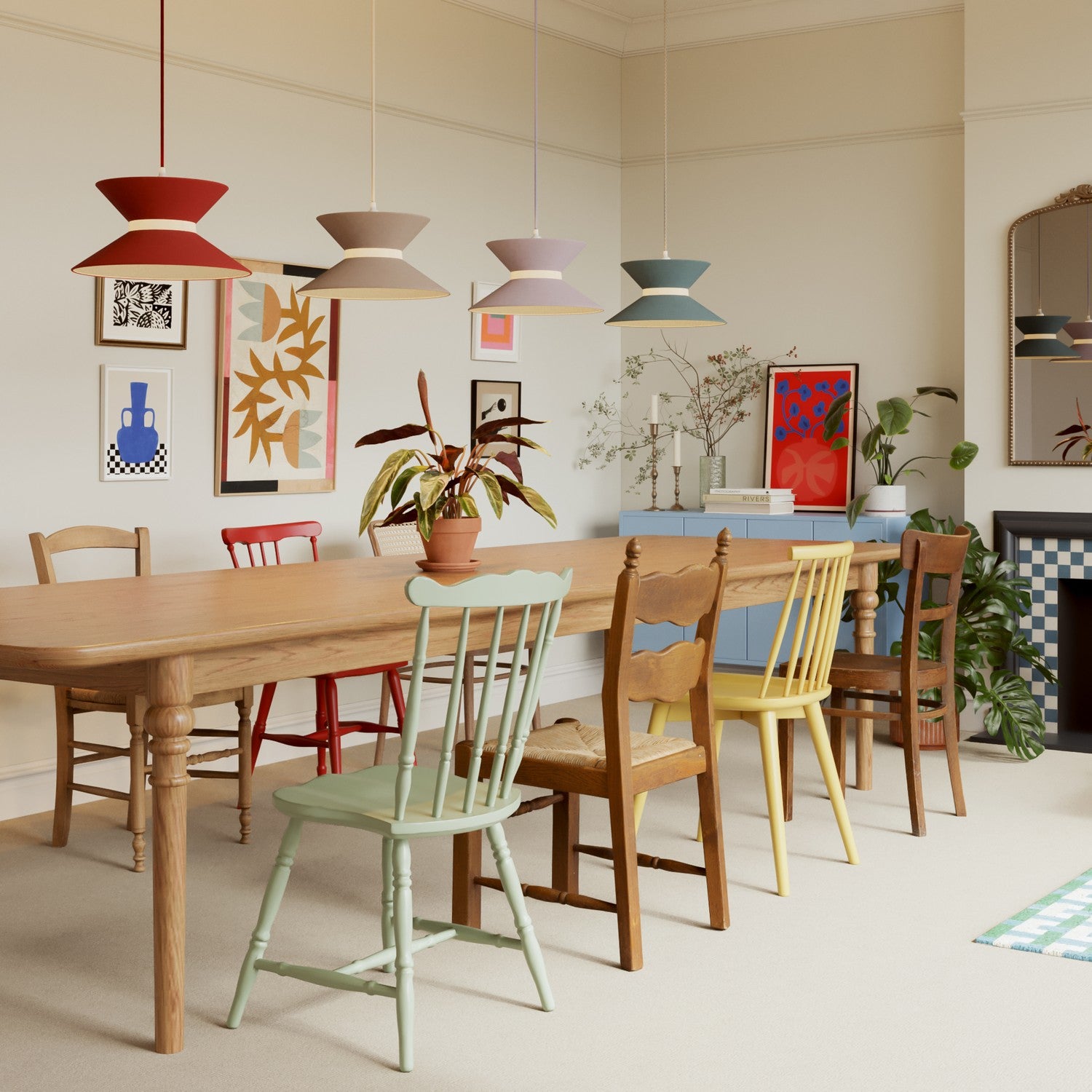 Paralume in tessuto Clessidra per lampada a sospensione - Lana Sabbia Lana sabbia