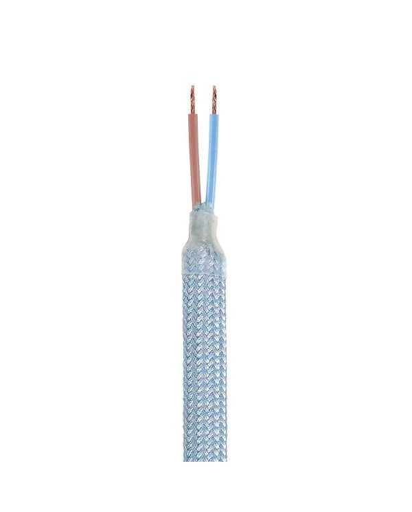 Kit Creative Flex flexibles gewebeummanteltes Kabelrohr, RM76 zartblau mit Metallenden