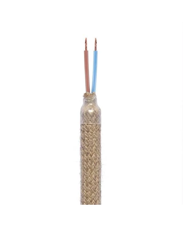 Kit Creative Flex flexibles mit Jute ummanteltes Kabelrohr, RN06 helle Jute, mit Metallenden