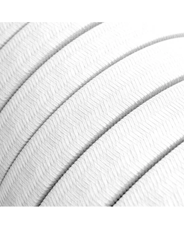 Elektrokabel für Lichterketten mit Textilummantelung in weiß CM01, UV-beständig