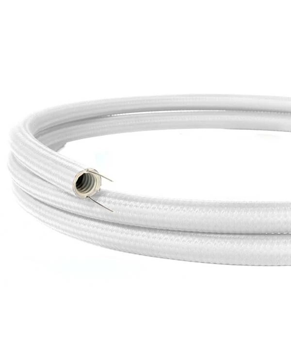 Creative-Tube, Durchmesser 20 mm, in Seideneffekt RM01 weiß, mit modularer Kabelkanal