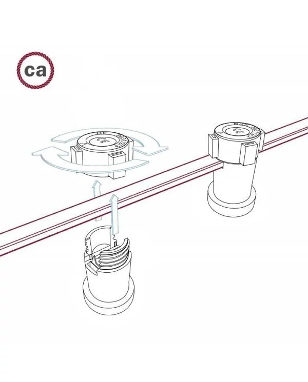 Elektrokabel für Lichterketten mit Textilummantelung, Zick-Zack-Muster türkis CZ11, UV-beständig
