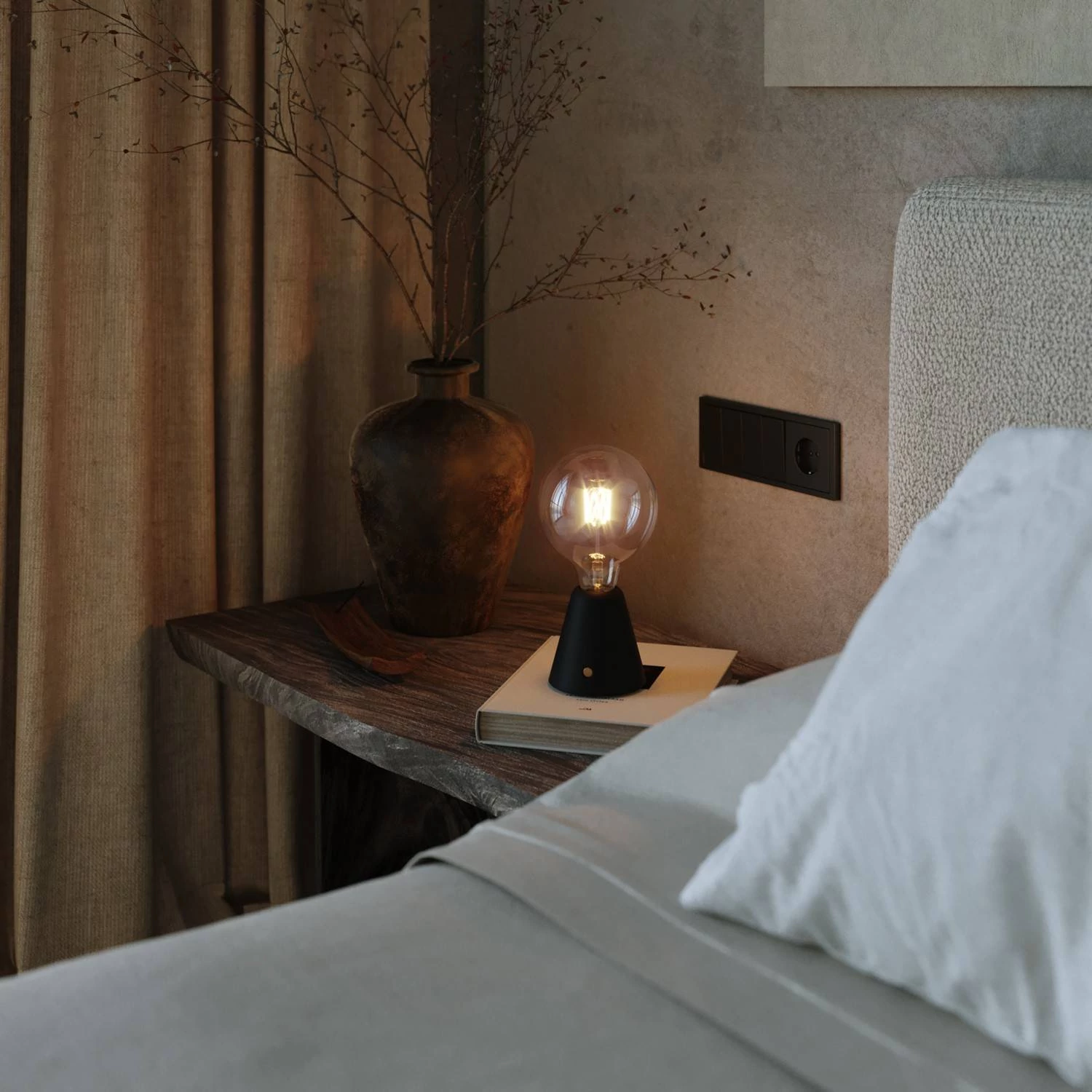 Tragbare, wiederaufladbare LED Leuchte Cabless01 mit Globe Glühbirne G125