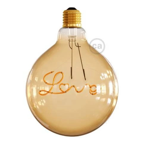 LED Golden Glühbirne C05 Carbon Line Spiral-Filament Globe G80 4W 250Lm E27 1800K Dimmbar