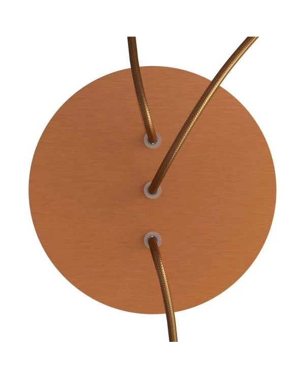 Rundes 3 Inline-Löcher und 4 Seitenlöchern Lampenbaldachin Kit, Rose-One-Abdeckung, 200 mm Durchmesser