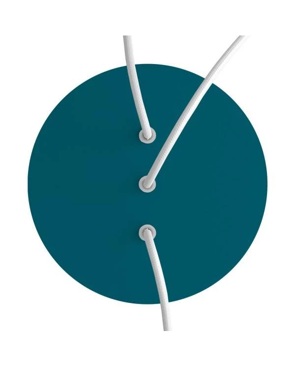 Rundes 3 Inline-Löcher und 4 Seitenlöchern Lampenbaldachin Kit, Rose-One-Abdeckung, 200 mm Durchmesser