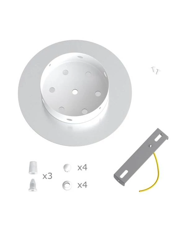 Rundes 3 Inline-Löcher und 4 Seitenlöchern Lampenbaldachin Kit, Rose-One-Abdeckung, 200 mm Durchmesser