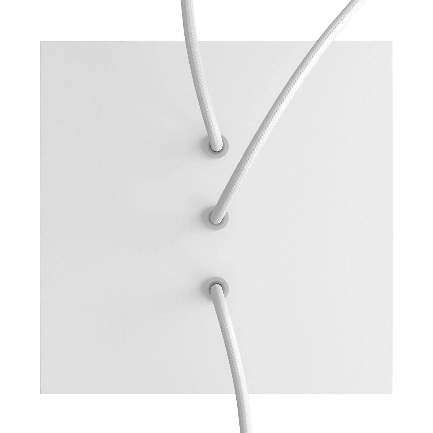 Quadratisches 3 Inline-Löcher und 4 Seitenlöchern Lampenbaldachin Kit, Rose-One-Abdeckung, 200 mm