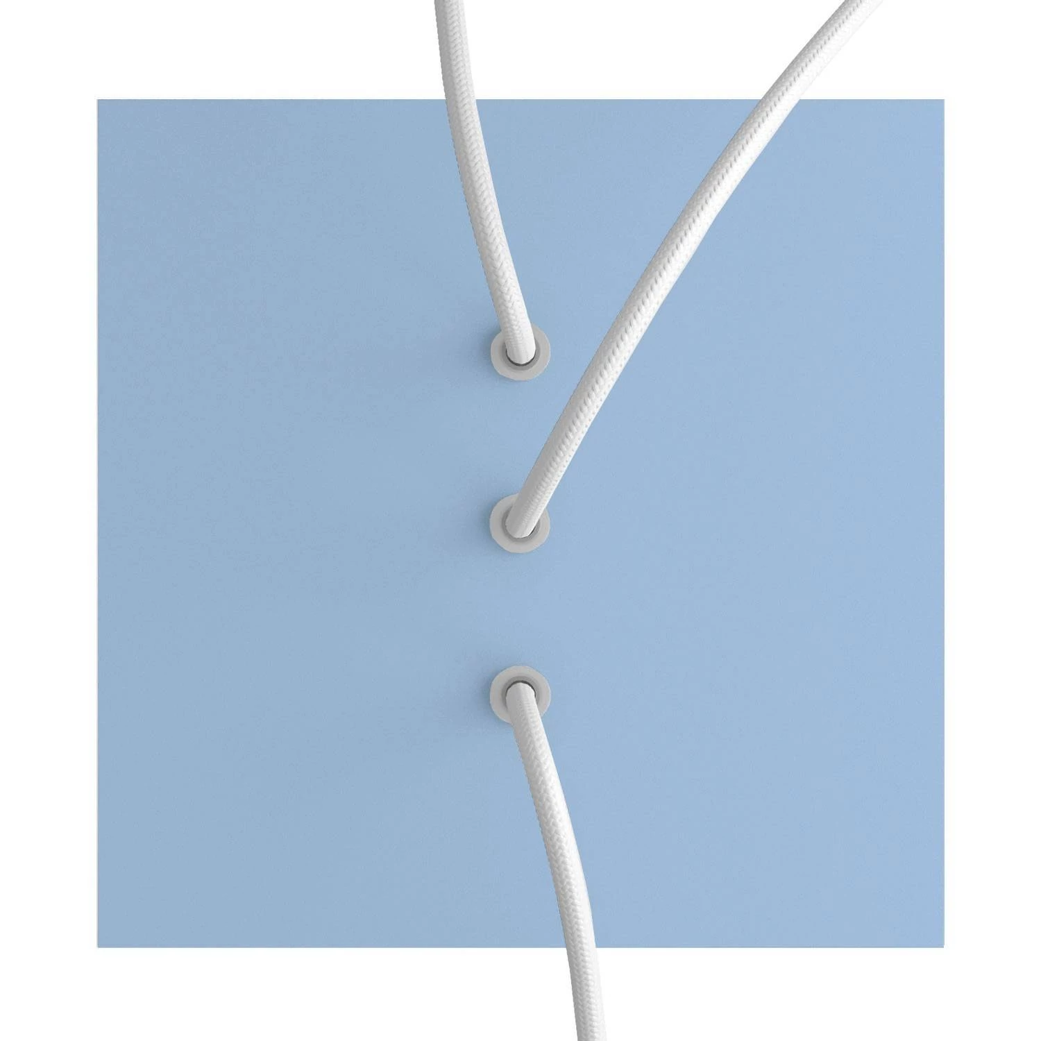 Quadratisches 3 Inline-Löcher und 4 Seitenlöchern Lampenbaldachin Kit, Rose-One-Abdeckung, 200 mm
