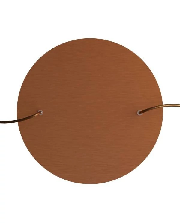 Rundes XXL 2-Loch und 4 Seitenlöchern Lampenbaldachin Kit, Rose-One-Abdeckung, 400 mm Durchmesser