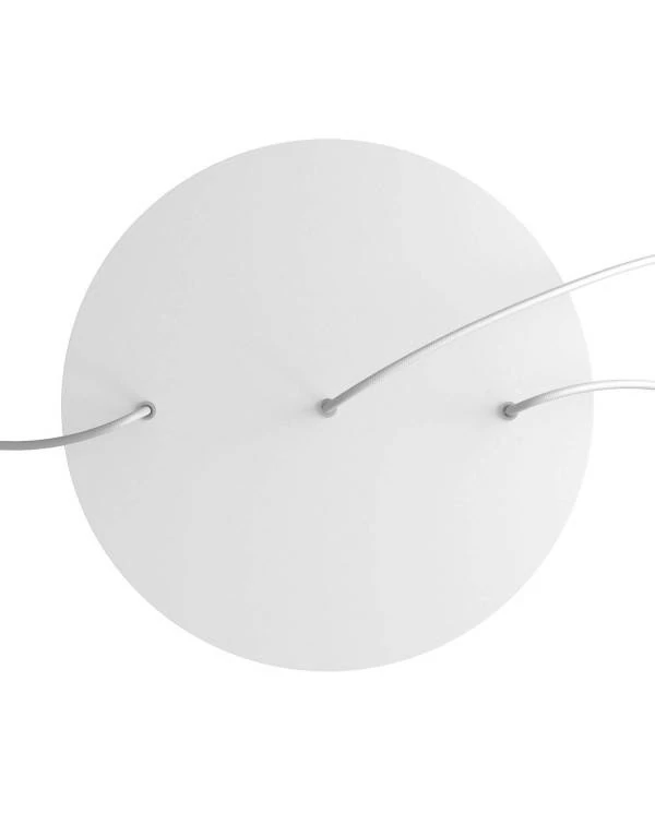 Rundes XXL 3 Inline-Löcher und 4 Seitenlöchern Lampenbaldachin Kit, Rose-One-Abdeckung, 400 mm Durchmesser