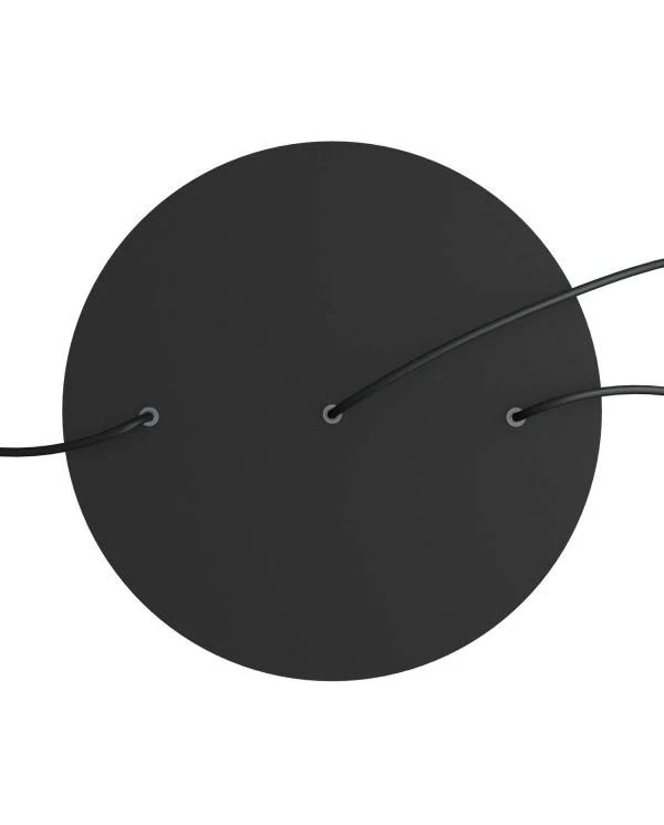 Rundes XXL 3 Inline-Löcher und 4 Seitenlöchern Lampenbaldachin Kit, Rose-One-Abdeckung, 400 mm Durchmesser