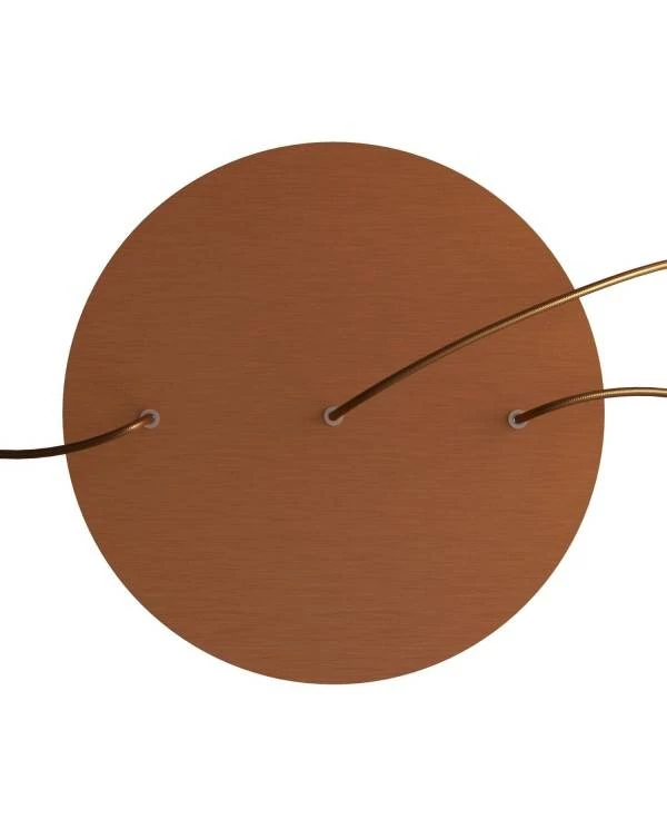 Rundes XXL 3 Inline-Löcher und 4 Seitenlöchern Lampenbaldachin Kit, Rose-One-Abdeckung, 400 mm Durchmesser
