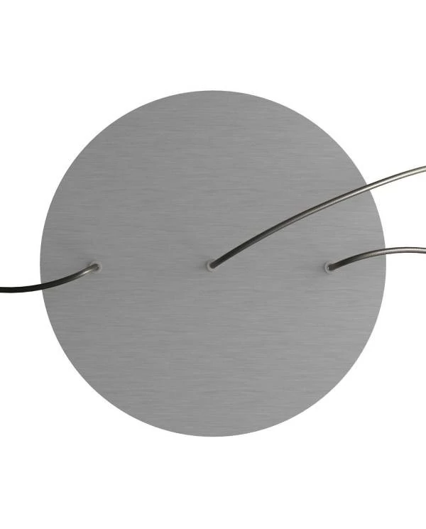 Rundes XXL 3 Inline-Löcher und 4 Seitenlöchern Lampenbaldachin Kit, Rose-One-Abdeckung, 400 mm Durchmesser
