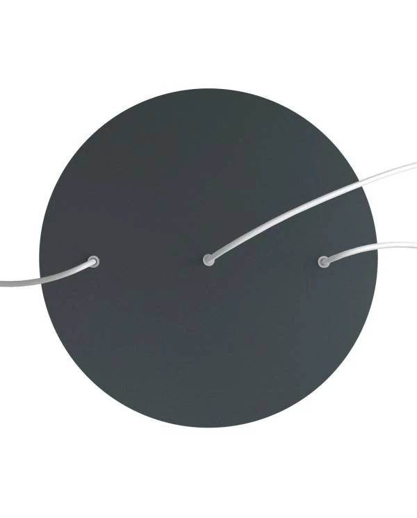 Rundes XXL 3 Inline-Löcher und 4 Seitenlöchern Lampenbaldachin Kit, Rose-One-Abdeckung, 400 mm Durchmesser