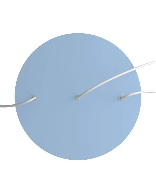 Rundes XXL 3 Inline-Löcher und 4 Seitenlöchern Lampenbaldachin Kit, Rose-One-Abdeckung, 400 mm Durchmesser