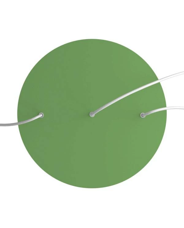 Rundes XXL 3 Inline-Löcher und 4 Seitenlöchern Lampenbaldachin Kit, Rose-One-Abdeckung, 400 mm Durchmesser
