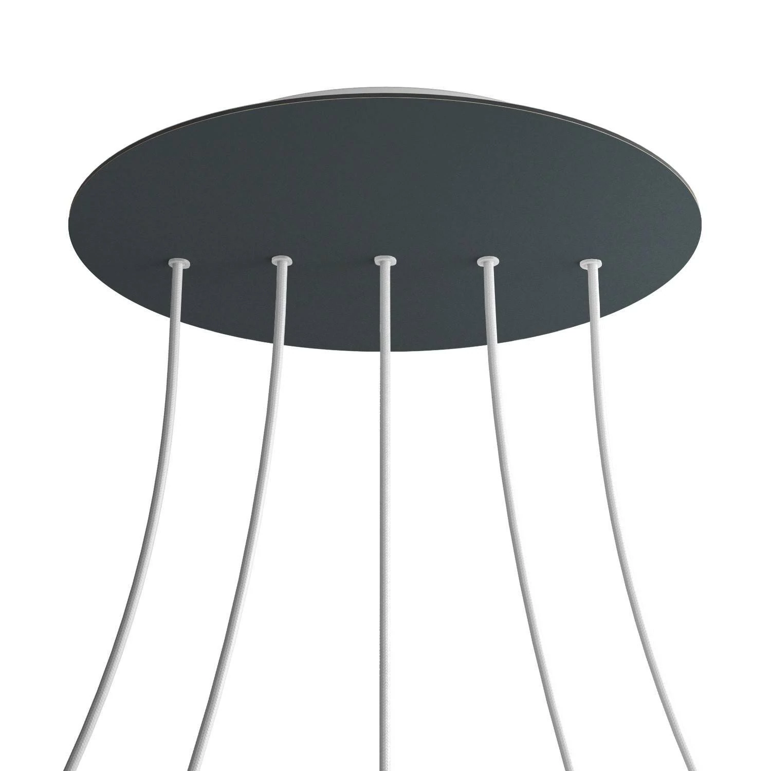 Rundes XXL 5 Inline-Löcher und 4 Seitenlöchern Lampenbaldachin Kit, Rose-One-Abdeckung, 400 mm Durchmesser