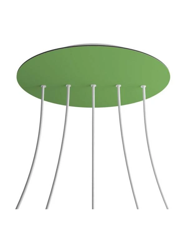 Rundes XXL 5 Inline-Löcher und 4 Seitenlöchern Lampenbaldachin Kit, Rose-One-Abdeckung, 400 mm Durchmesser