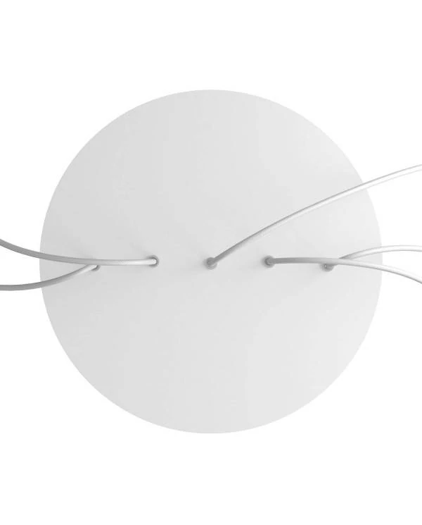 Rundes XXL 5 Inline-Löcher und 4 Seitenlöchern Lampenbaldachin Kit, Rose-One-Abdeckung, 400 mm Durchmesser