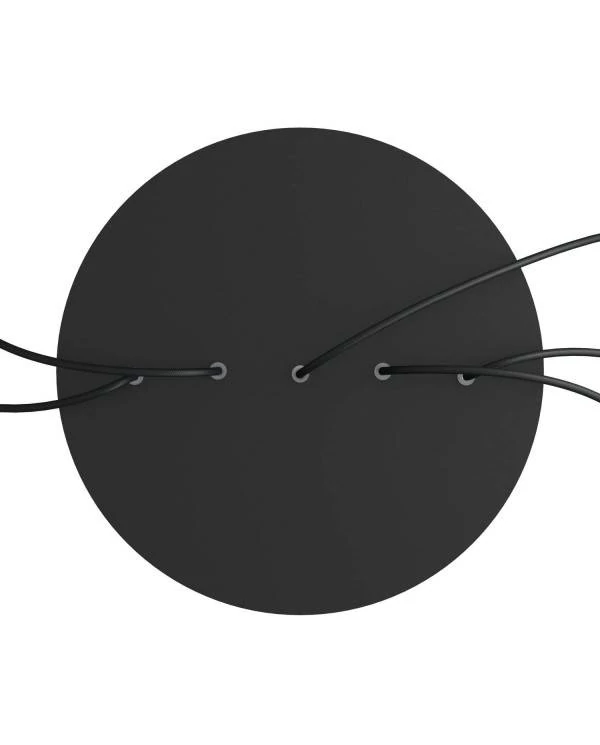 Rundes XXL 5 Inline-Löcher und 4 Seitenlöchern Lampenbaldachin Kit, Rose-One-Abdeckung, 400 mm Durchmesser