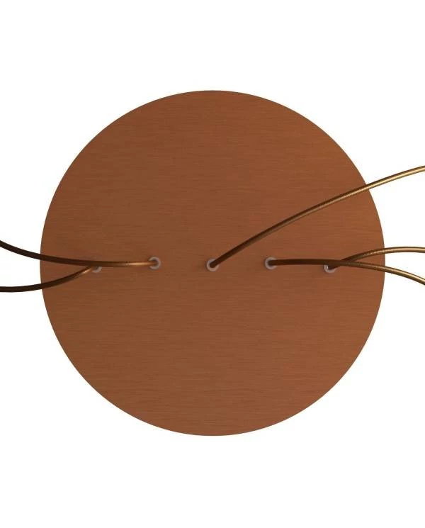 Rundes XXL 5 Inline-Löcher und 4 Seitenlöchern Lampenbaldachin Kit, Rose-One-Abdeckung, 400 mm Durchmesser