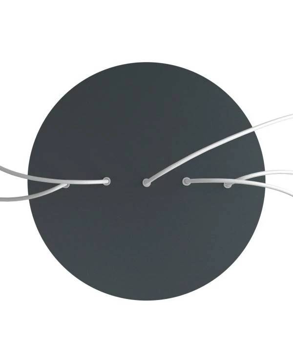 Rundes XXL 5 Inline-Löcher und 4 Seitenlöchern Lampenbaldachin Kit, Rose-One-Abdeckung, 400 mm Durchmesser