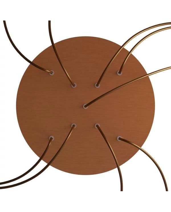 Rundes XXL 9 X-geformten Löchern und 4 Seitenlöchern Lampenbaldachin Kit, Rose-One-Abdeckung, 400 mm Durchmesser