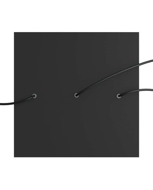 Quadratisches XXL 3 Inline-Löcher und 4 Seitenlöchern Lampenbaldachin Kit, Rose-One-Abdeckung, 400 mm
