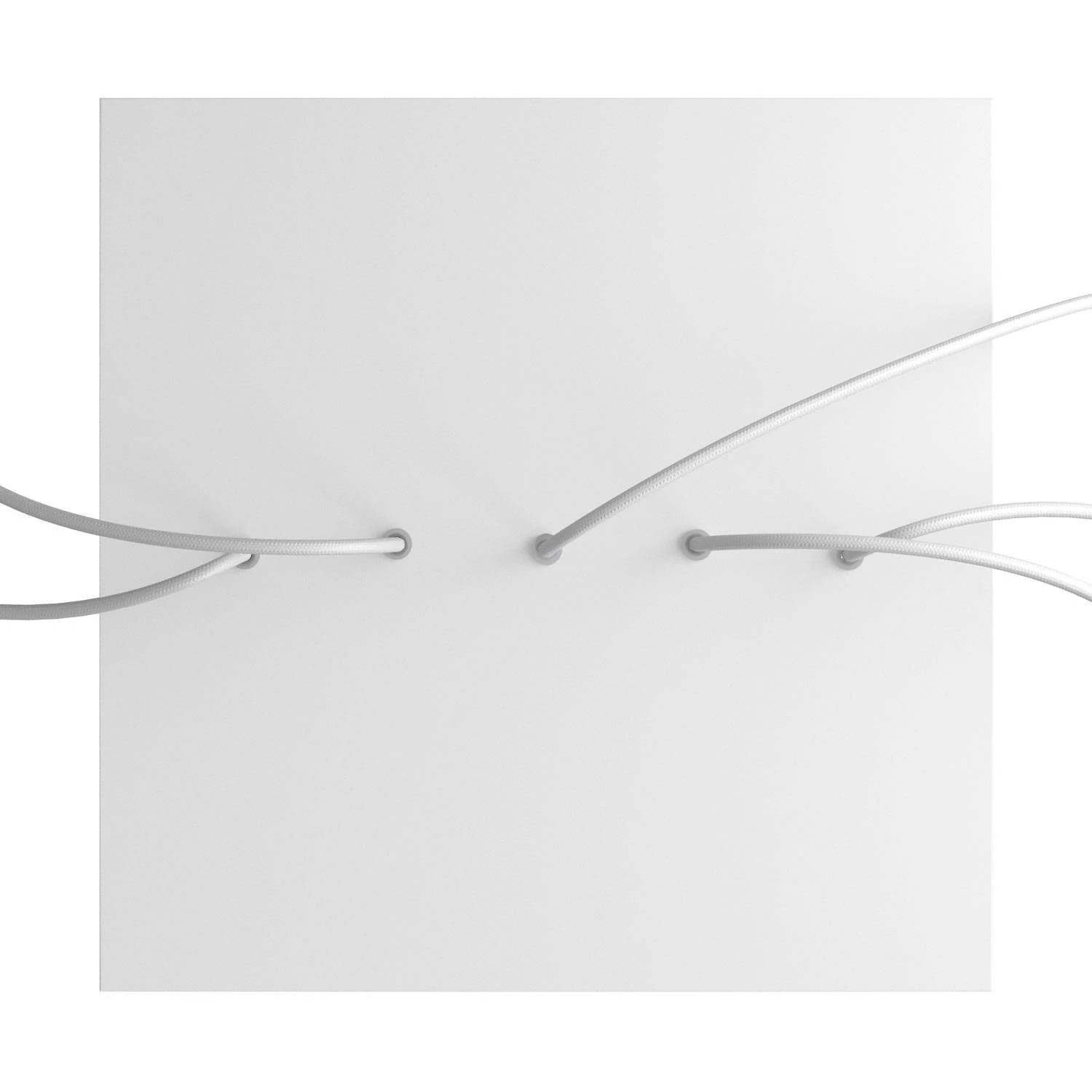 Quadratisches XXL 5 Inline-Löcher und 4 Seitenlöchern Lampenbaldachin Kit, Rose-One-Abdeckung, 400 mm
