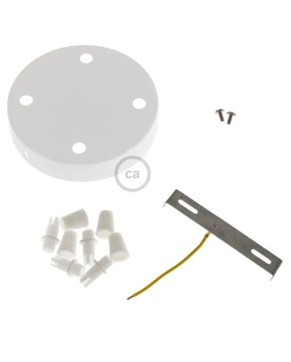Zylindrischer 4-Loch-Lampenbaldachin Kit aus Metall