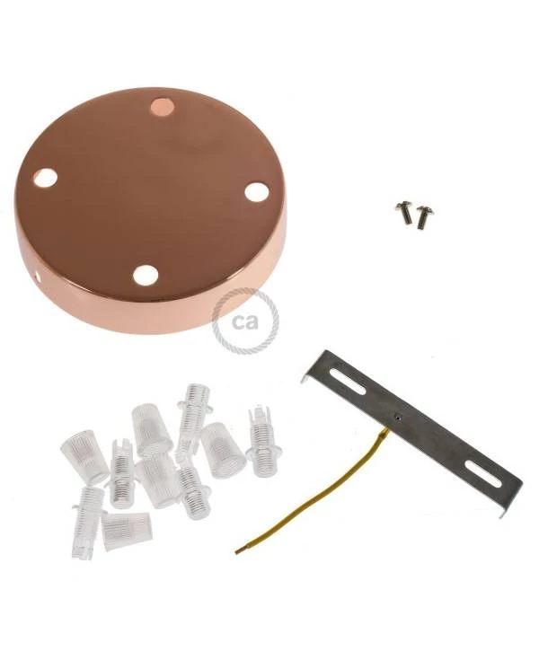 Zylindrischer 4-Loch-Lampenbaldachin Kit aus Metall