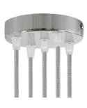 Zylindrischer 5-Loch-Lampenbaldachin Kit aus Metall
