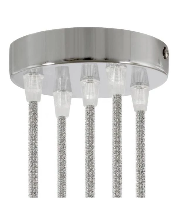 Zylindrischer 5-Loch-Lampenbaldachin Kit aus Metall