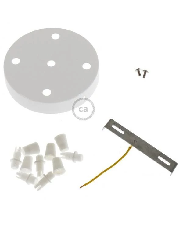 Zylindrischer 5-Loch-Lampenbaldachin Kit aus Metall