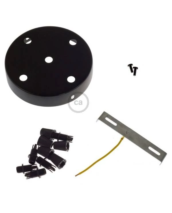 Zylindrischer 5-Loch-Lampenbaldachin Kit aus Metall