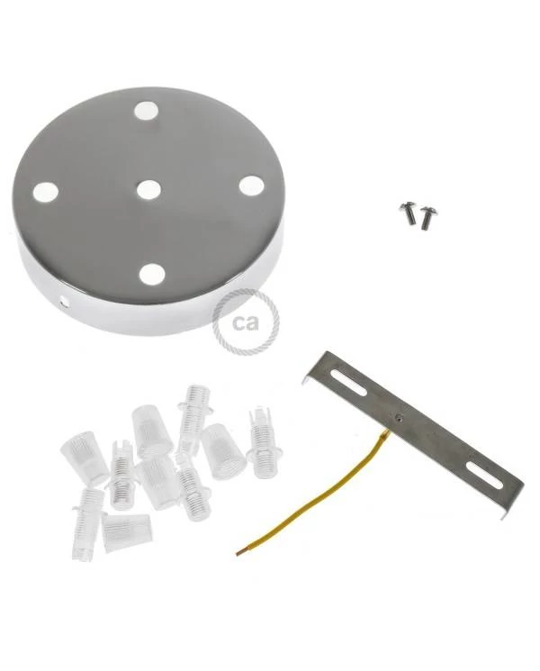 Zylindrischer 5-Loch-Lampenbaldachin Kit aus Metall