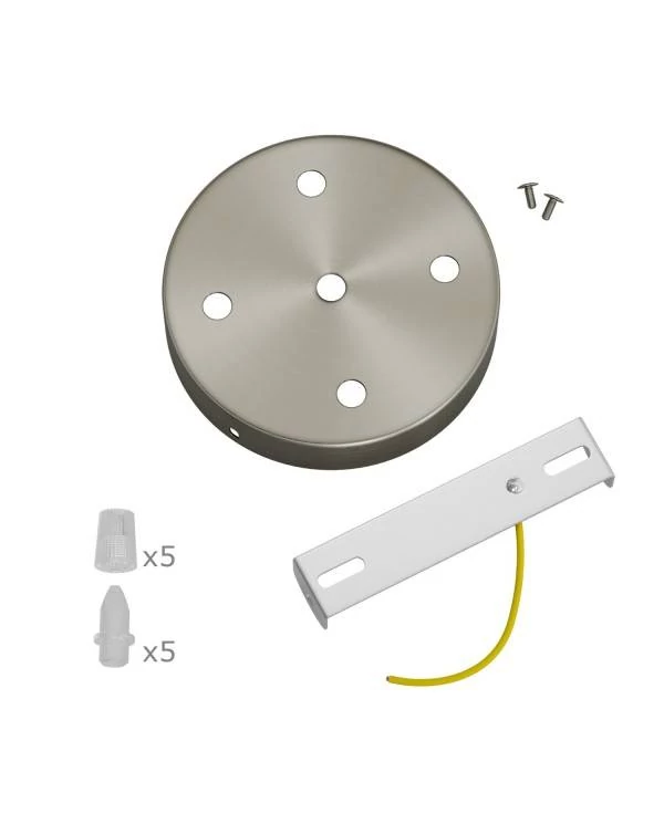 Zylindrischer 5-Loch-Lampenbaldachin Kit aus Metall