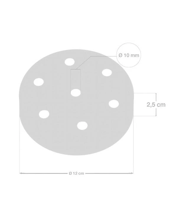 Zylindrischer 7-Loch-Lampenbaldachin Kit aus Metall