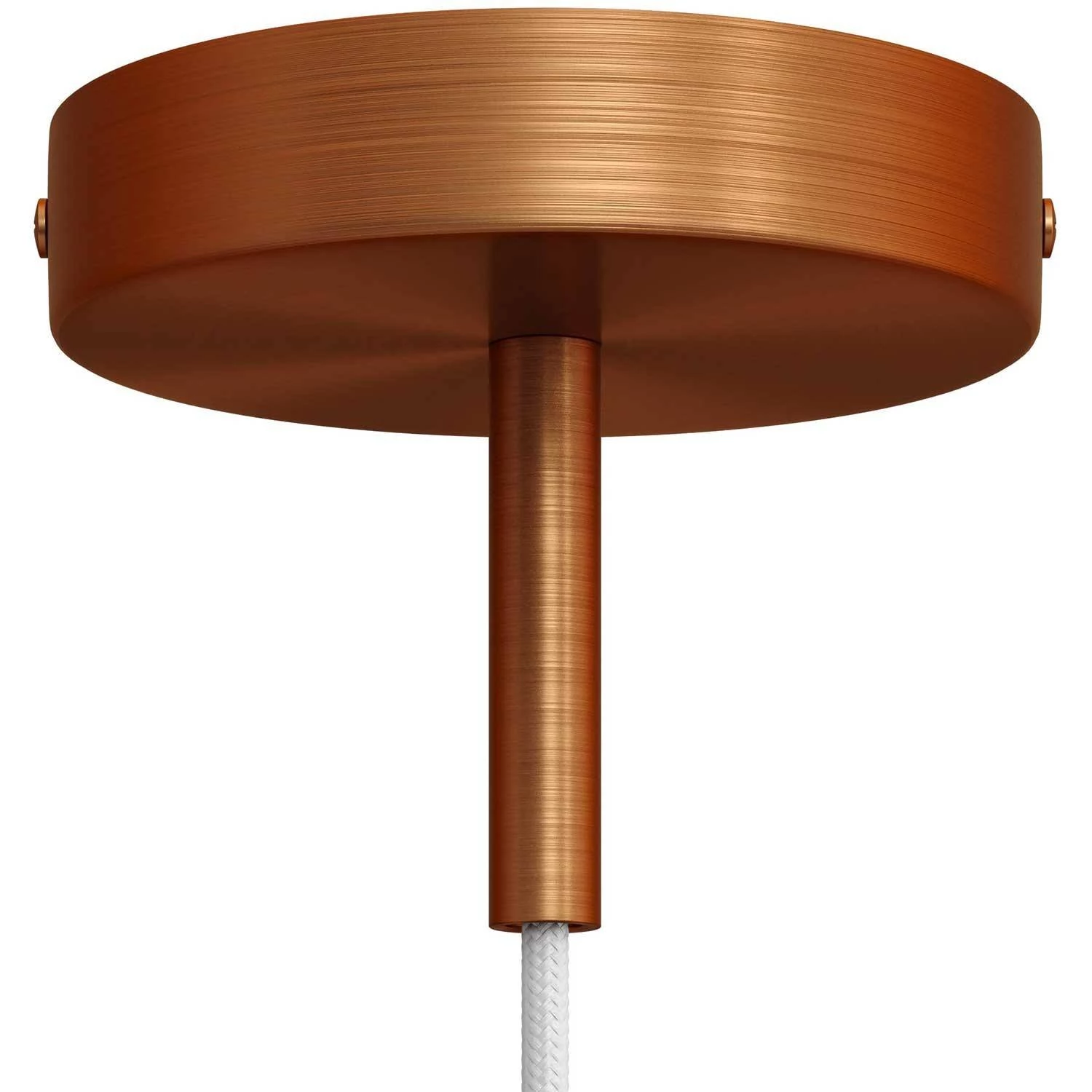 Zylindrischer Lampenbaldachin Kit aus Metall mit 7 cm Kabelklemme - Kupfer satiniert