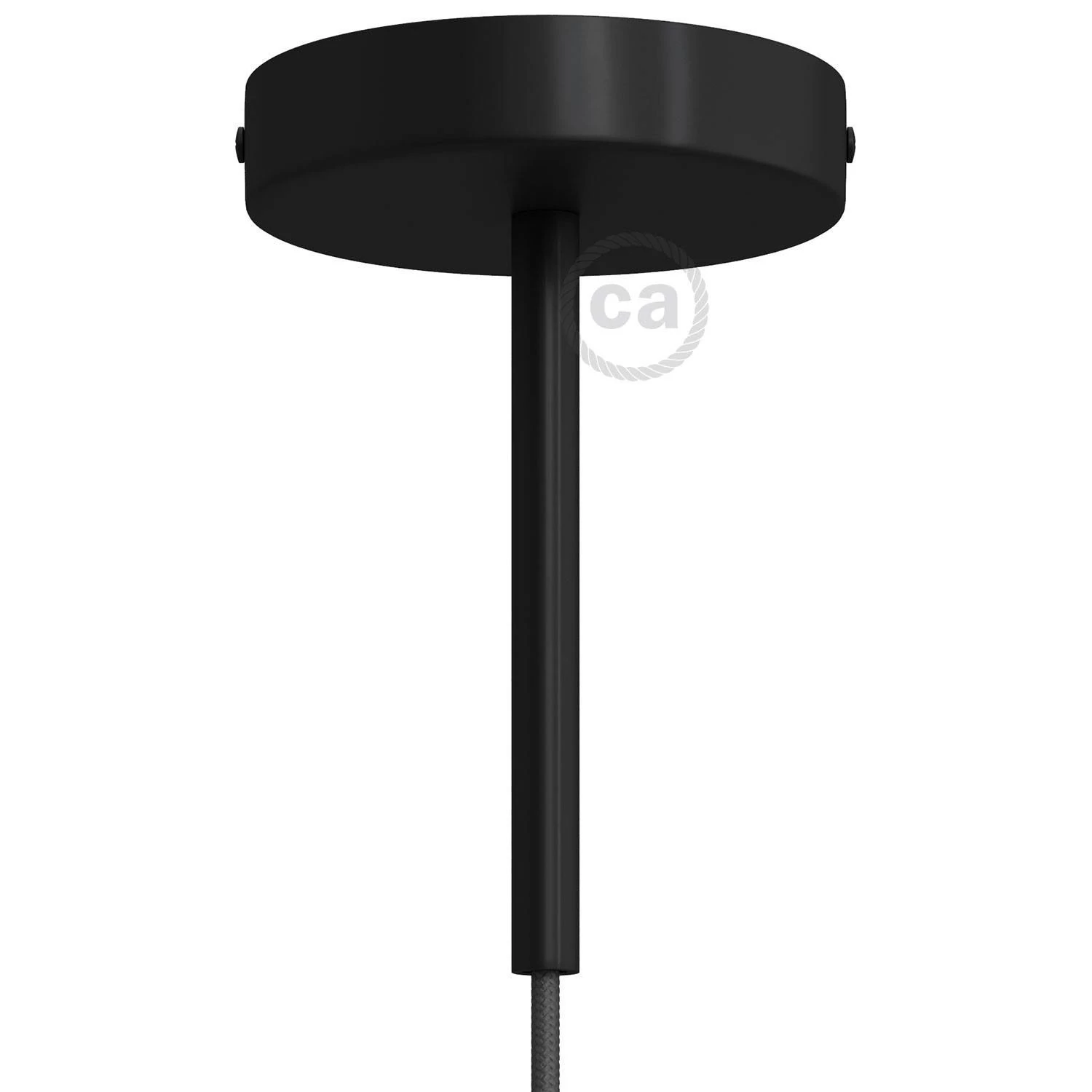 Zylindrischer Lampenbaldachin Kit aus Metall mit 15 cm Kabelklemme
