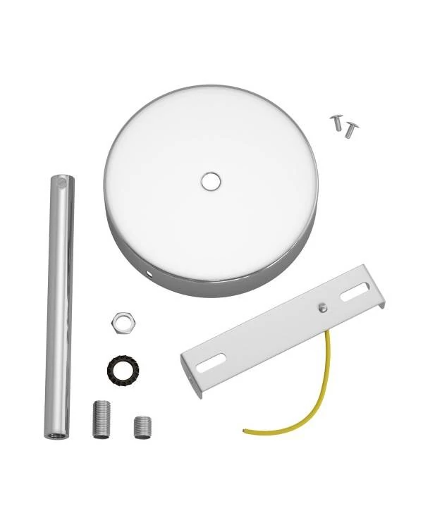 Zylindrischer Lampenbaldachin Kit aus Metall mit 15 cm Kabelklemme