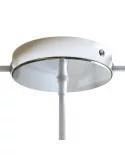 Zylindrischer Lampenbaldachin Kit aus Metall mit 1 Haupt- und 2 Seitenlöchern