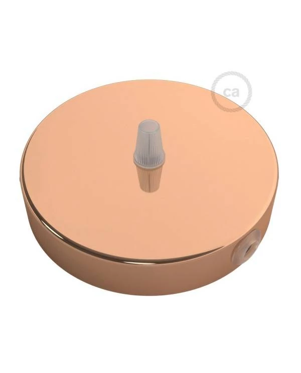 Zylindrischer Lampenbaldachin Kit aus Metall mit 1 Haupt- und 2 Seitenlöchern