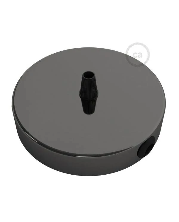 Zylindrischer Lampenbaldachin Kit aus Metall mit 1 Haupt- und 2 Seitenlöchern