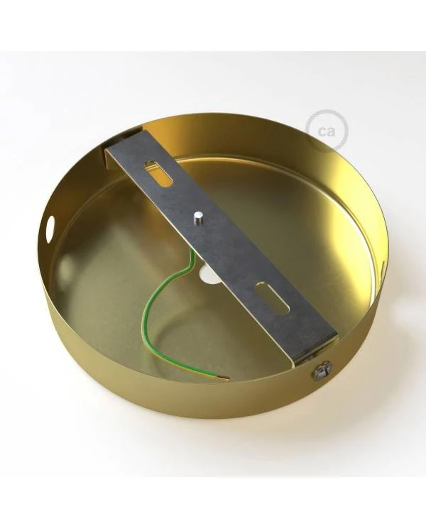 Zylindrischer Lampenbaldachin Kit aus Metall mit 1 Haupt- und 2 Seitenlöchern