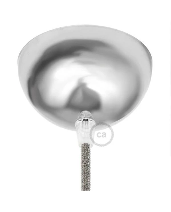 Halbkugelförmiger, lackierter Lampenbaldachin Kit aus Metall