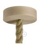Lampenbaldachin Kit aus Holz für 2XL-Seilkabel