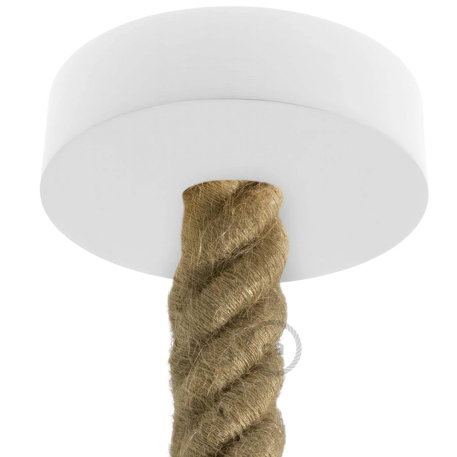 Lampenbaldachin Kit aus Holz für 3XL-Seilkabel - Weiß